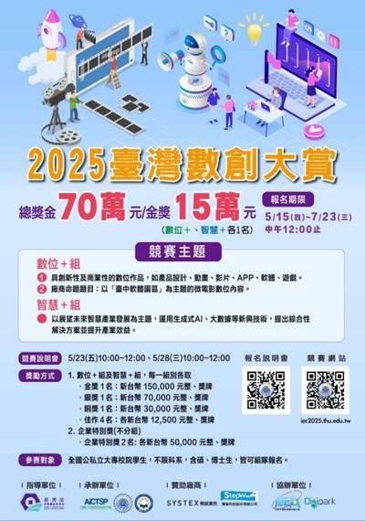 2025臺灣數創大賞海報